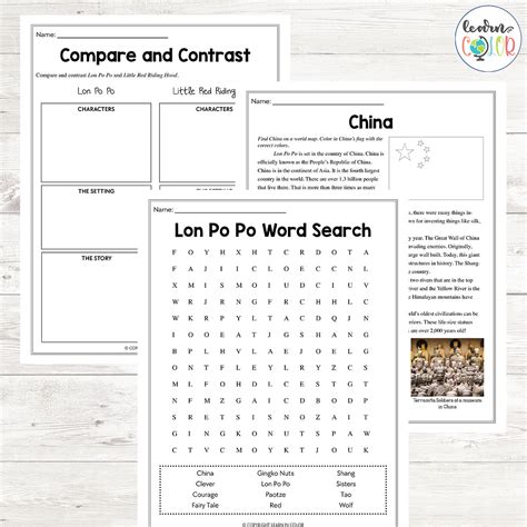 Lon Po Po Picture Book Guide - Worksheets Library
