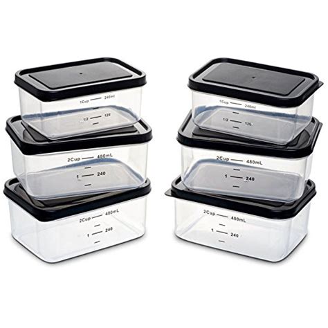 6 Container Set : [NEW] Large Meal Prep All-Day Portion Control ...