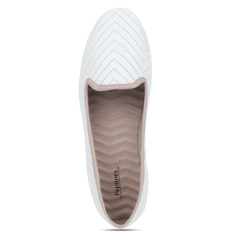 White Comfort Slip on Loafers G21113 - Pepitoes