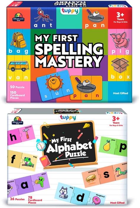 Funspire Alphabet & Spelling Puzzle Combo Pack – 2-in-1 Educational ...