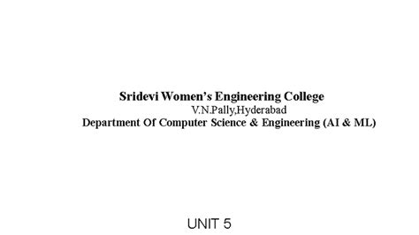 Machine Learning Notes (CSE AI ML) - Unit 5 Overview - Studocu