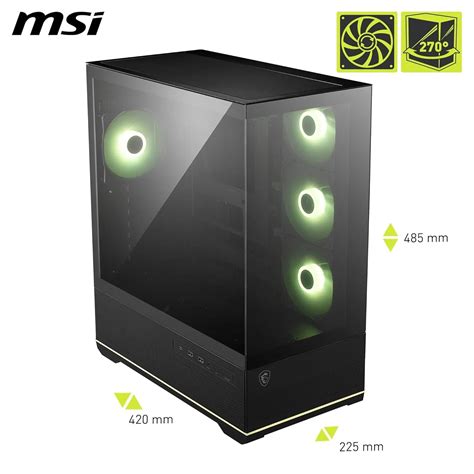 MSI MAG PANO 110R PZ MID TOWER GAMING PC CASE BLACK– Vishal Peripherals