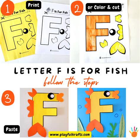 Letter F Crafts For Preschoolers (Free Printable) - Playful Krafts