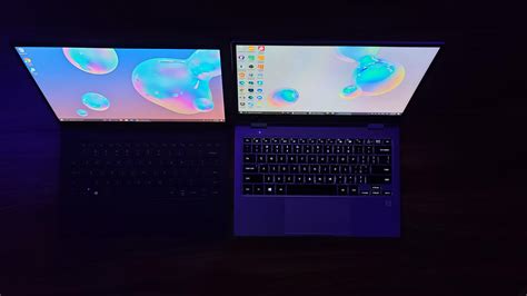 Galaxy Book S keyboard (on the left) vs. the 2019 Notebook 9 Pro ...