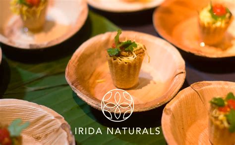 IRIDA NATURALS Disposable Plates 10 Inch - 20 Pcs Round Palm Leaf ...
