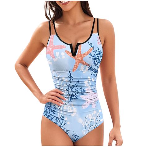 Ynynloco Womens One Piece Swimsuit Tummy Control - Slimming Bathing ...