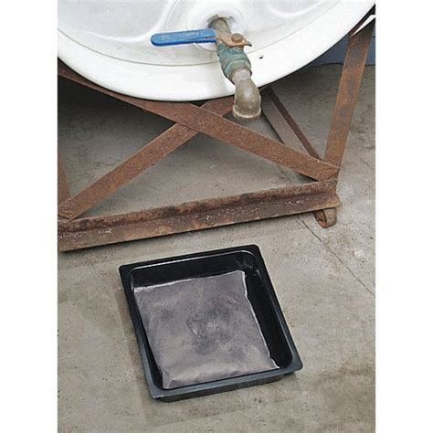 SPILLTECH, 3 in Ht, 10 1/2 in x 10 1/2 in, Absorbent Drip Pan with ...
