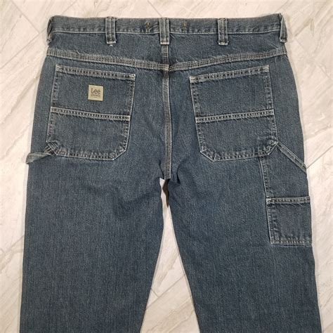 VTG LEE DUNGAREES Carpenter Jeans Mens 38x31 Blue Den… - Gem