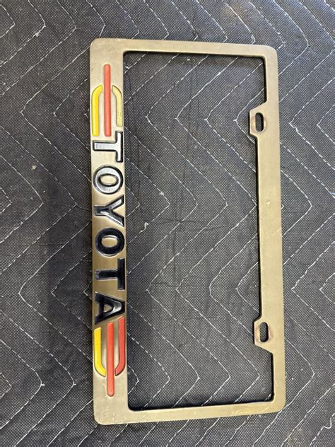 Vintage TOYOTA Metal License Plate Frame | #4850694753