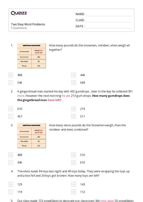 Image result for 2 Step Word Problems Hidden Question