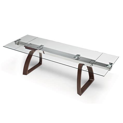 Dining Table with Extendable Glass Top Made in Italy