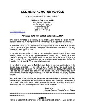 Fillable Online Commercial Motor Vehicle Reply Form ...