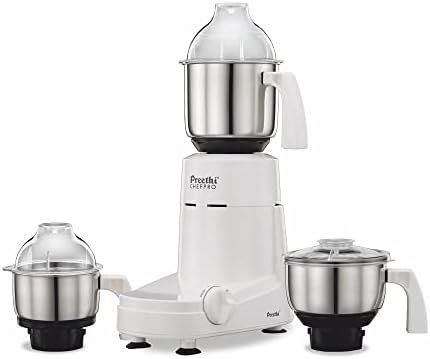 Buy Preethi Steele MG 206 110 Volts Mixer Grinder, 550 watt, 3 Jars ...