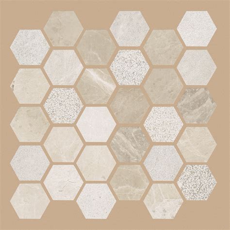 Shaw Floors Boca Hexagon Textured Mosaic Coastal