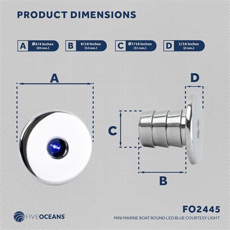 Buy Five Oceans LED Marine Courtesy Lights, Boat Mini Accent Light ...
