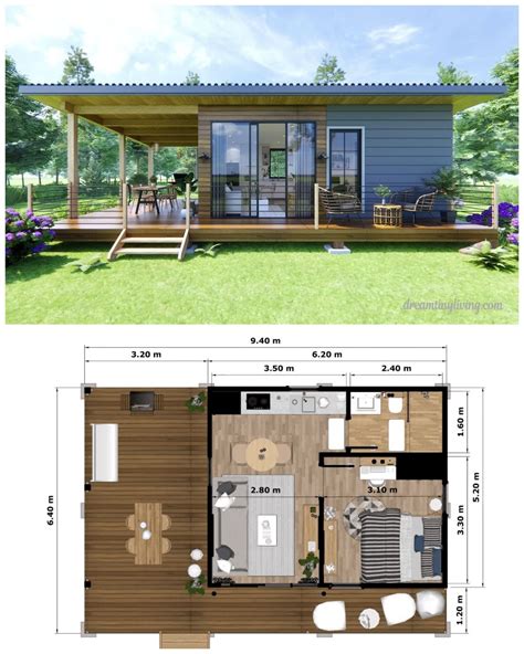 Tiny House: Small Cabin with Open Floor Plan