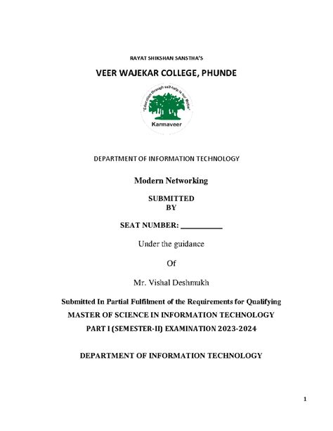 Modern Network 23-24 - RAYAT SHIKSHAN SANSTHA’S VEER WAJEKAR COLLEGE ...