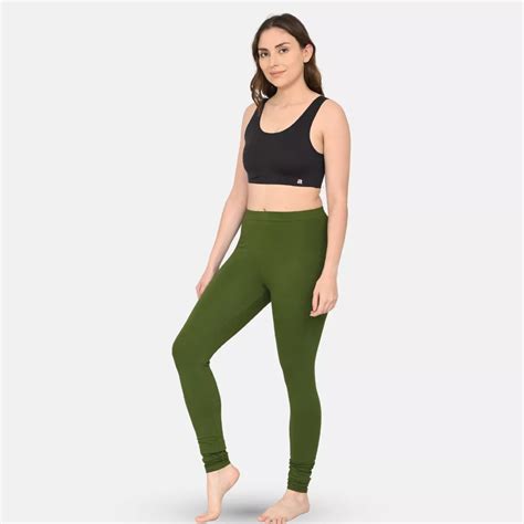 Churidars & Leggings for Women | Green Cotton Chudidars | Adira