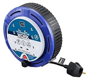 Masterplug SCT0510/4BL-MP Four Socket Cassette Reel Extension Lead, 5 ...