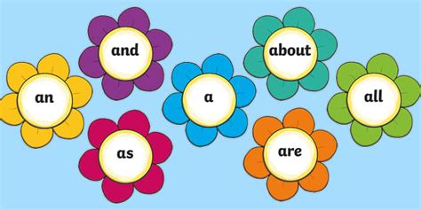 100 High Frequency Words on Flowers