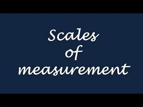 Scales of Measurement - Medical Video Lecture - MBBS