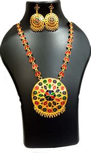 shree balaji gold Metal, Brass, Copper Multicolor Jewellery Set Price ...