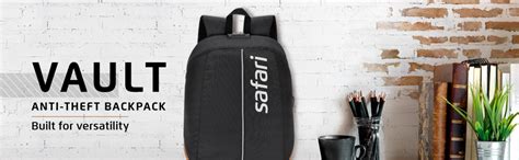 Safari 48 cms Black Formal/Office/Laptop Backpack with Anti-Theft, Lock ...