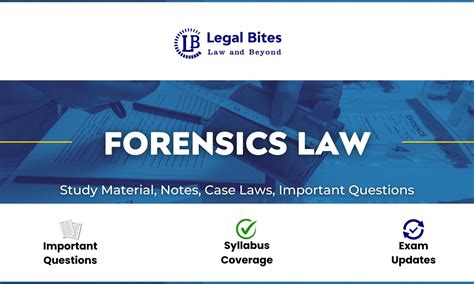 Forensic Law - Notes, Case Laws And Study Material