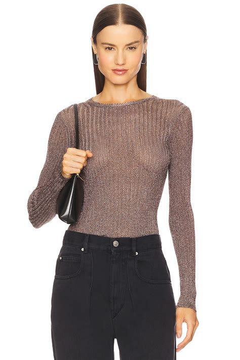 Ulla Johnson Vianca Long Sleeve Knit Pullover in Pewter | REVOLVE