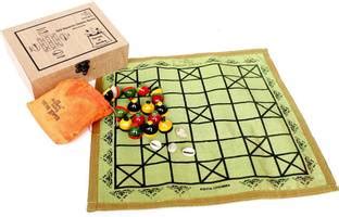Ancient Living Ashta Chamma / Chowka Bara / Katta Mane / Ludo board ...