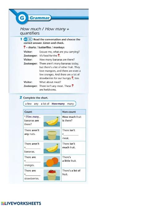 How Many How Much Worksheet 的图像结果