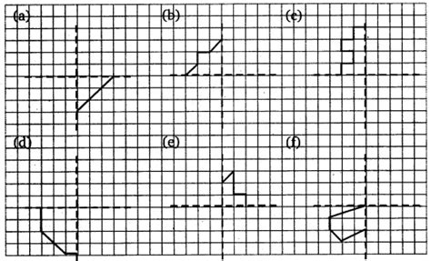 Copy the following drawing on squared paper. Complete each one of them ...