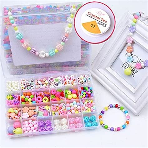 SYGA Plastic Beads for Kids Crafts Children's Jewelry Making Kit DIY ...