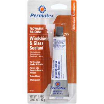 9238 Permatex Silicone Windshield & Glass Sealer, Clear, 1.5 oz. Tube ...
