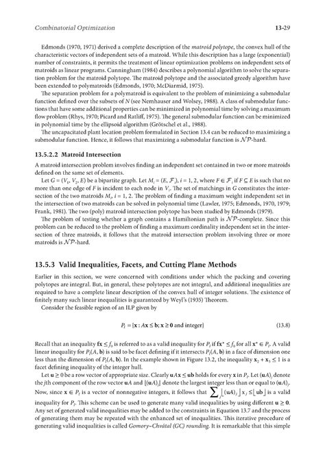 Computing handbook cse (31) - Combinatorial Optimization 13- 29 Edmonds ...