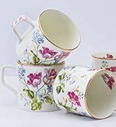 GOLDEN QUEEN'S Tea Cup Set with Kettle, Sugar & Milk Pot for Hosting ...