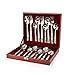 FnS RAGA 24 Karat Gold Plated 18 Pcs Cutlery Set (6 Pc Dinner Spoons, 6 ...