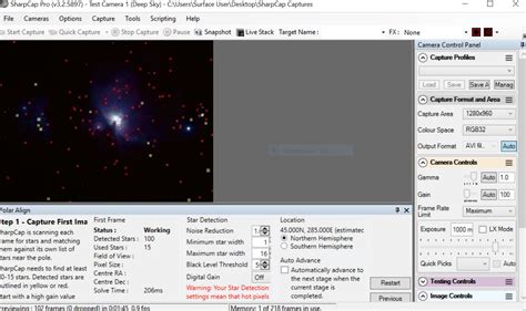 Image result for SharpCap Polar Alignment Set Up