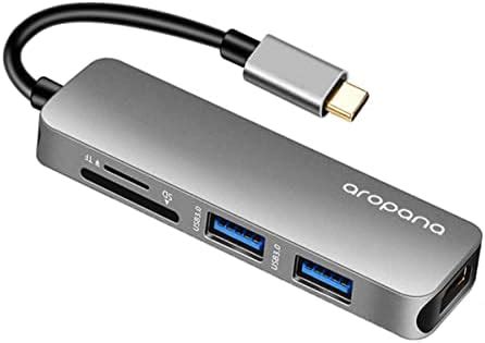 AROPANA USB C Type Aluminum Multiport 5IN1 Hub, Portable Adapter ...