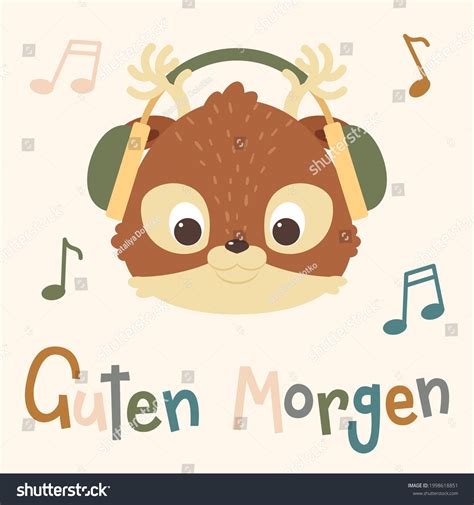 Guten Morgen Hand Lettering German English Stock Vector (Royalty Free ...