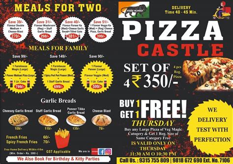Menu at Pizza castle, Greater Noida, STELLAR JEEVAN
