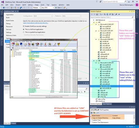 60001388 Using vdAnyCPUSxS.zip to create a ClickOnce installation ...