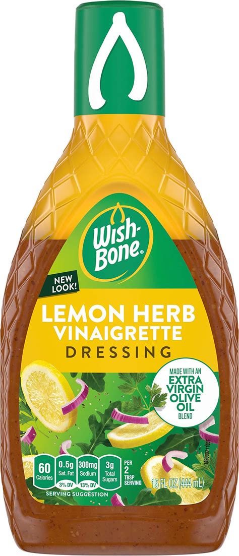 Amazon.com : Wish-Bone Extra Virgin Olive Oil Blend Lemon Herb Dressing ...