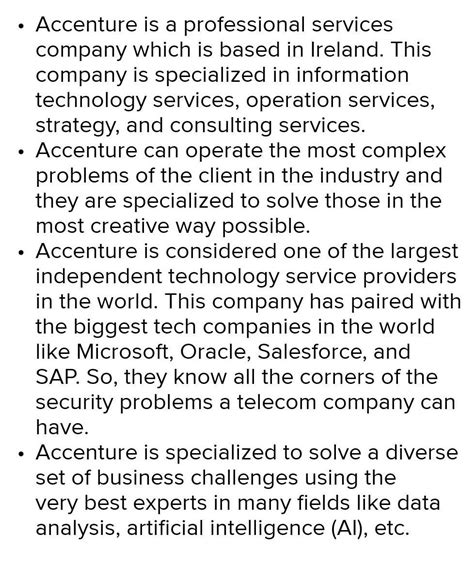 In addition to innovation, which strength can Accenture apply to help a ...