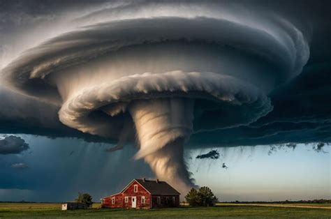 Tornado with multiple vortexes spinning | Premium AI-generated image