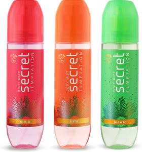 Secret Temptation Bold, Dew & Magic No Gas Body Mist for Women ...