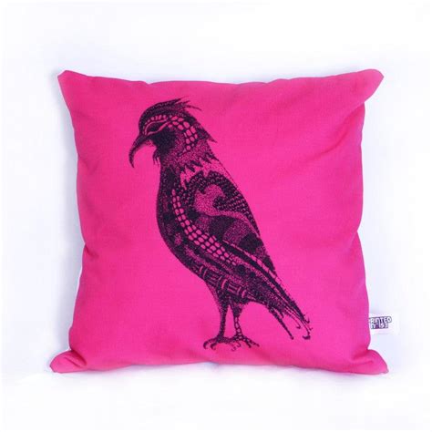 "Designer Bird Cushion": Red Violet Craft (12x12) by Sejal M | ArtZolo.com