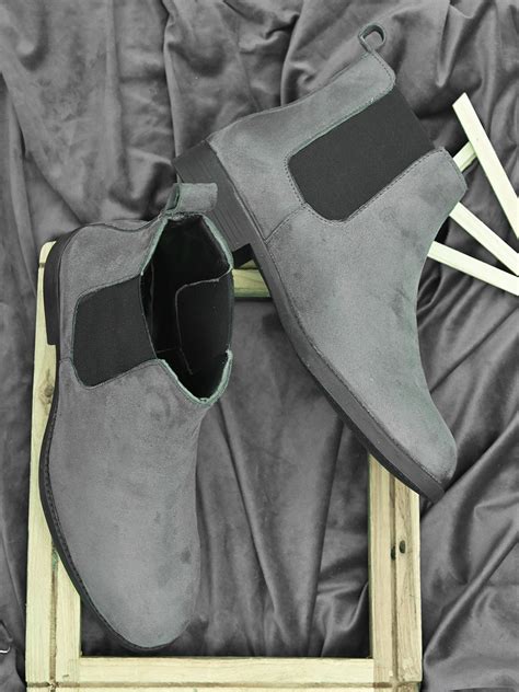 Men's Grey Suede Chelsea boots – HIREL'S