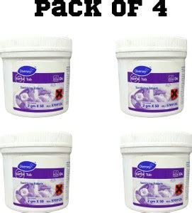 Diversey Suma Tab D4 - Santizing Chlorine Tablet (50 Tabs ) Pack Of (4 ...