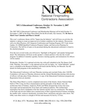 Fillable Online nfca-online The Quarry Golf Club, San Antonio, TX ...